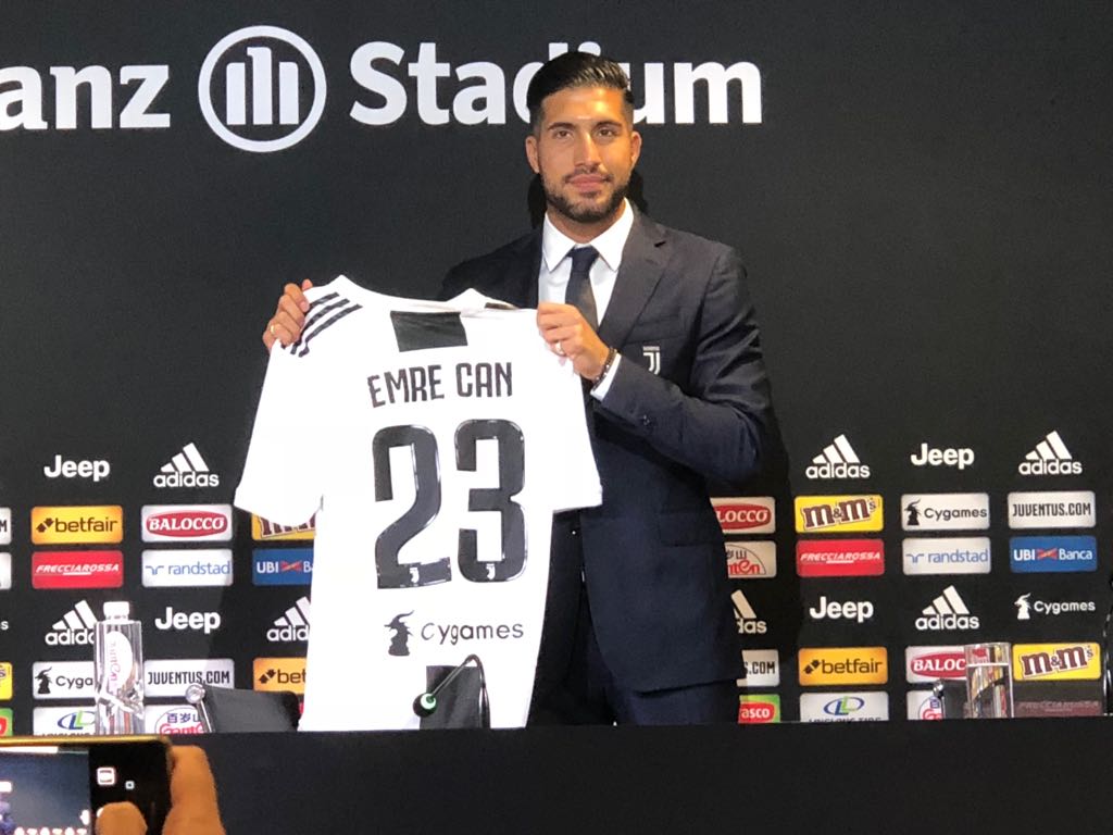 Juve presentato Emre Can “Amavo Del Piero e Nedved – Ora aspettiamo Ronaldo”