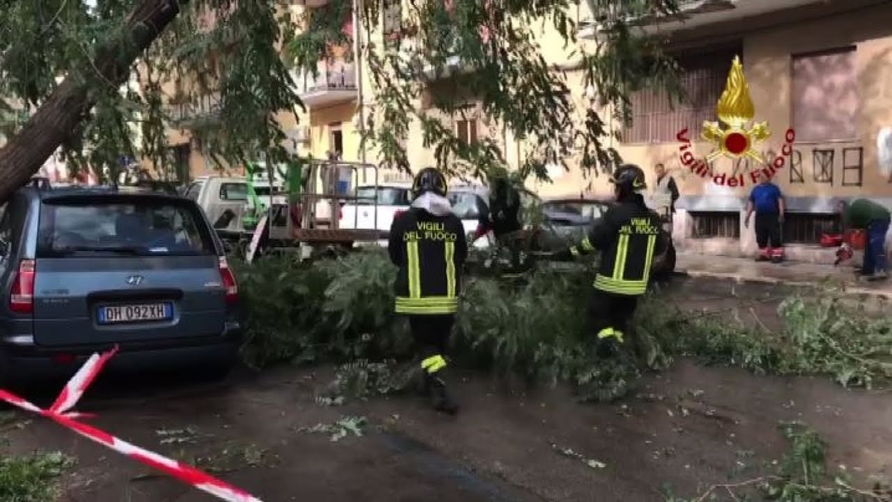 Dopo il violento nubifragio, a Torino si contano i danni -Una donna ferita, allagamenti e alberi caduti a decine
