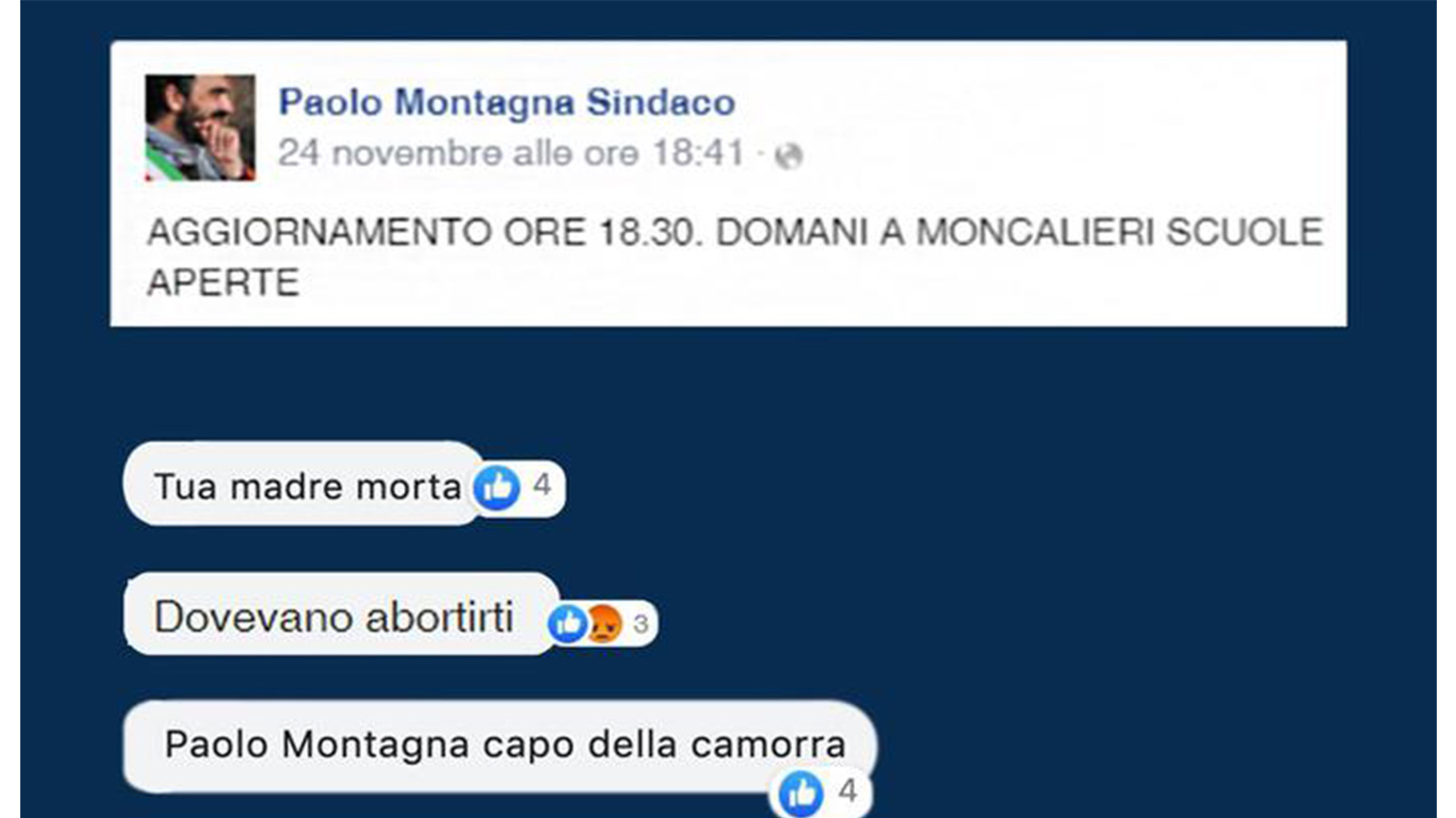 Non chiude le scuole – Sindaco di Moncalieri minacciato di morte