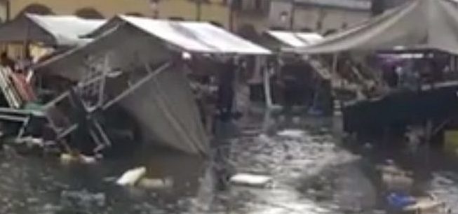 Nubifragio a Torino, ancora danni – Abbattute le bancarelle del mercato di piazza Bengasi