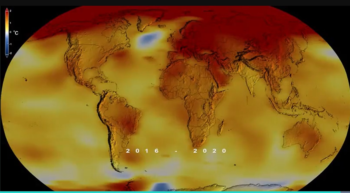 Il riscaldamento della Terra in 140 anni nelle immagini della Nasa. Il 2020 l’anno più caldo di sempre VIDEO