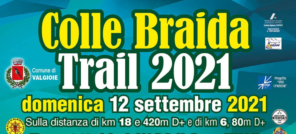 Si corre il ‘Colle Braida Trail 2021’ – Appuntamento domenica 12 Settembre : Info e iscrizioni