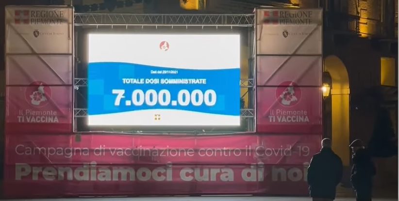 Piemonte – Superata quota 7 milioni di vaccini somministrati. Cirio “Grande traguardo nella lotta al virus”