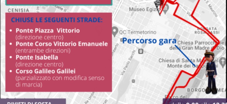 Si corre  ‘La Mezza di Torino’ – Modifiche viabili nella zona Est della città. Tutte le Info
