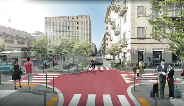 Torino – Restyling di via San Secondo: più alberi e spazi pedonali. Il progetto