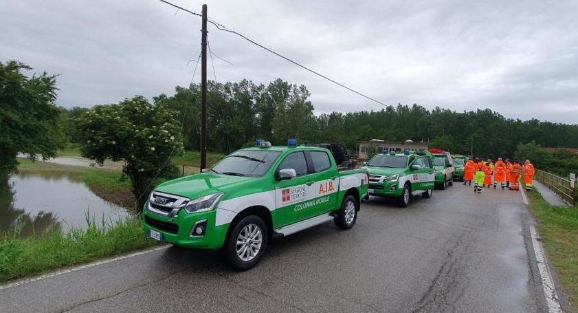 Il Piemonte in campo per aiutare l’Emilia alluvionata: una colonna di 28 mezzi è arrivata nelle zone più colpite