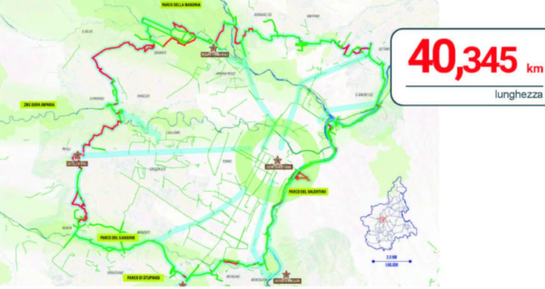 Torino – Nasce la nuova ciclovia che abbraccia la cintura, fra Residenze Reali e spazi verdi: “Piemonte prima in Europa per chilometri ciclabili”