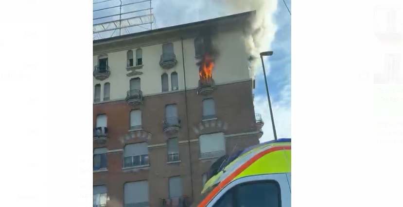 Torino –  Scoppia incendio in casa in piazza Baldissera: 3 inquilini all’ospedale, 20 evacuati