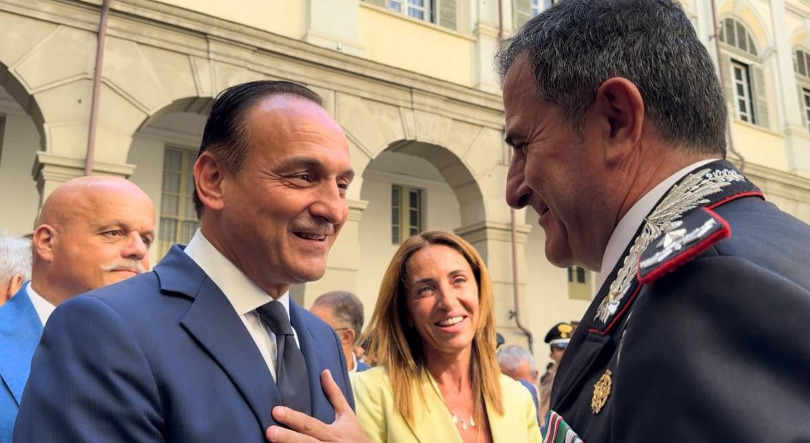 Torino – Il saluto di Cirio e Chiorino al Generale dei Carabinieri Di Stasio: “Esempio di abnegazione e umanità”