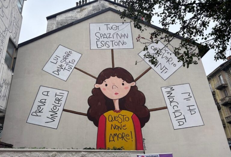 Murale dedicated to Giulia Cecchettin in Turin, Italy