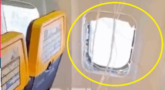 Panico e terrore su volo Ryanair- Si rompe il finestrino, passeggero rischia di essere risucchiato. Trattenuto a bordo dalla moglie